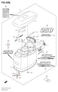 DF200 From 20002F-310001 (E01 E40)  2013 drawing ENGINE COVER (DF250T:E01)