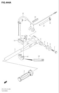 00252F-410001 (2014) 2.5hp P01-Gen. Export 1 (DF2.5) DF2.5 drawing TILLER HANDLE