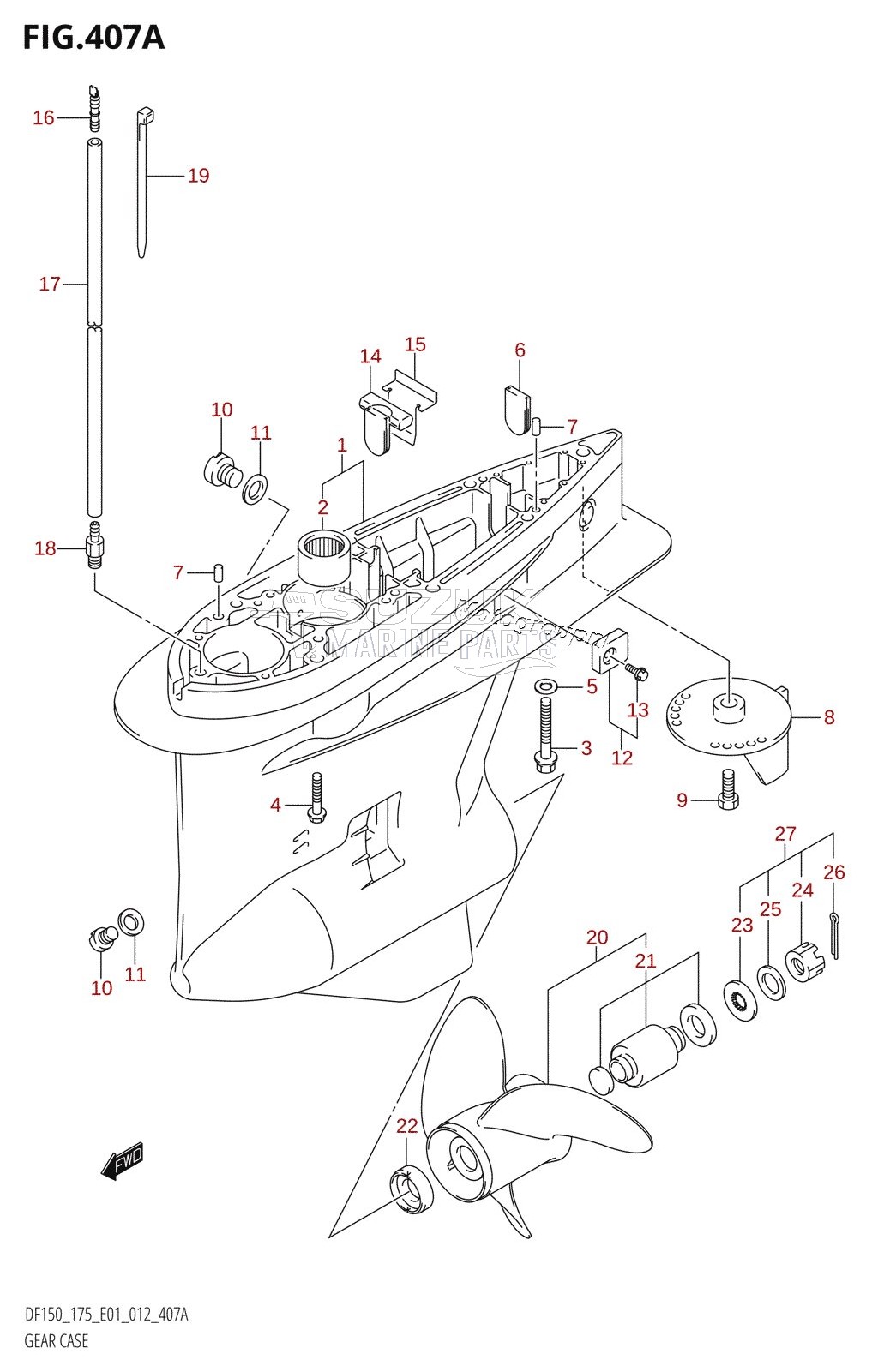 GEAR CASE (DF150T:E01)