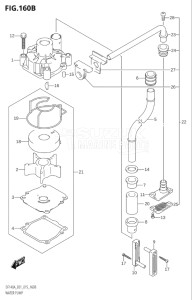 14003Z-610001 (2016) 140hp E01-Gen. Export 1 (DF140AZ) DF140AZ drawing WATER PUMP (DF115AT:E01)