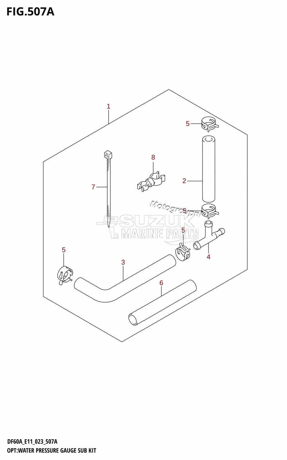 OPT:WATER PRESSURE GAUGE SUB KIT