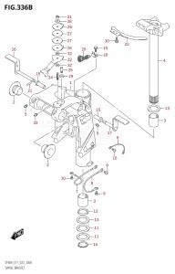 06002F-240001 (2022) 60hp E01 E40 E11-Gen. Export - Costa Rica (DF60AQH  DF60AQH  DF60AT  DF60AT  DF60ATH  DF60ATH) DF60A drawing SWIVEL BRACKET (DF40AQH,DF40ATH,DF50ATH,DF60AQH)