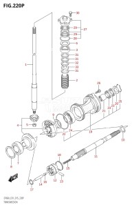 04003F-510001 (2005) 40hp E01 E13-Gen. Export 1 -  SE  Asia (DF40A  DF40AQH  DF40AST  DF40ATH) DF40A drawing TRANSMISSION (DF50AVTH:E01)