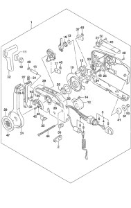 Outboard DF 9.9B drawing Opt: Remote Control