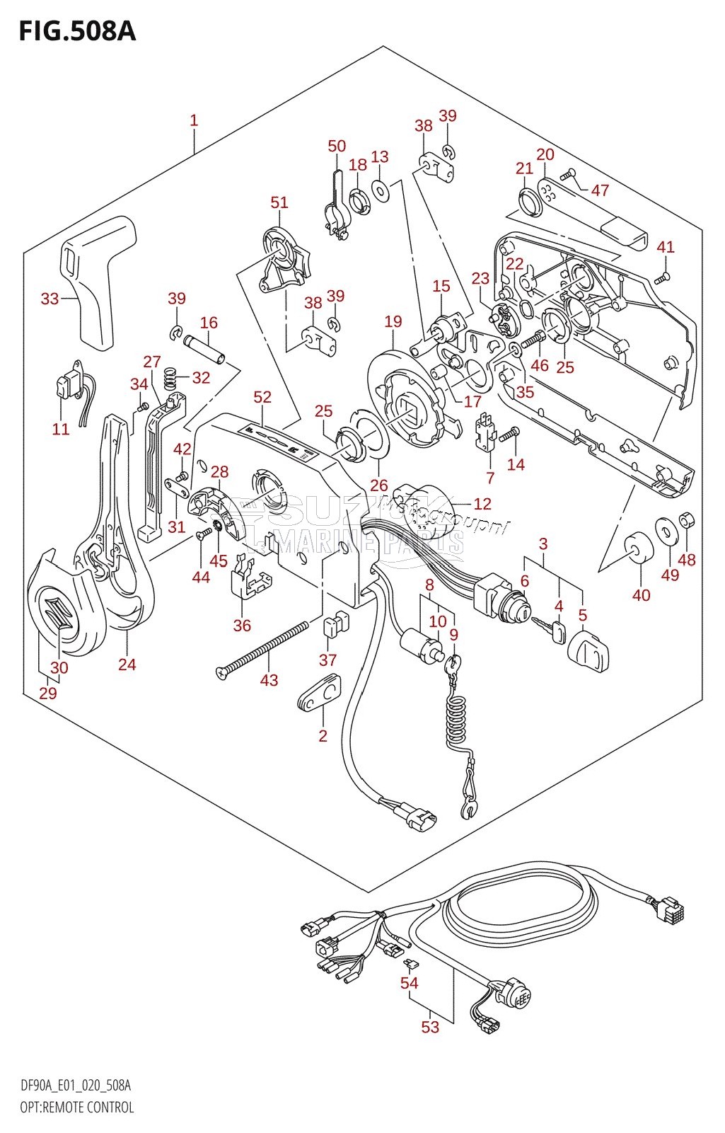 OPT:REMOTE CONTROL (DF70A,DF80A,DF90A,DF100B)