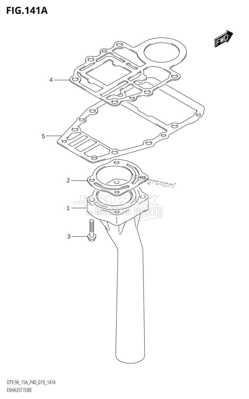 EXHAUST TUBE (P36,P81,DT9.9AK:P40)