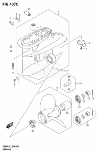 DF40A From 04003F-610001 (E03)  2016 drawing GEAR CASE (DF60A:E03)