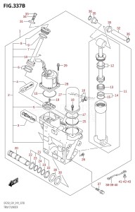 DF200 From 20002F-910001 (E01 E40)  2019 drawing TRIM CYLINDER (X-TRANSOM,XX-TRANSOM)