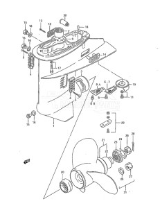 Outboard DT 40 drawing Gear Case