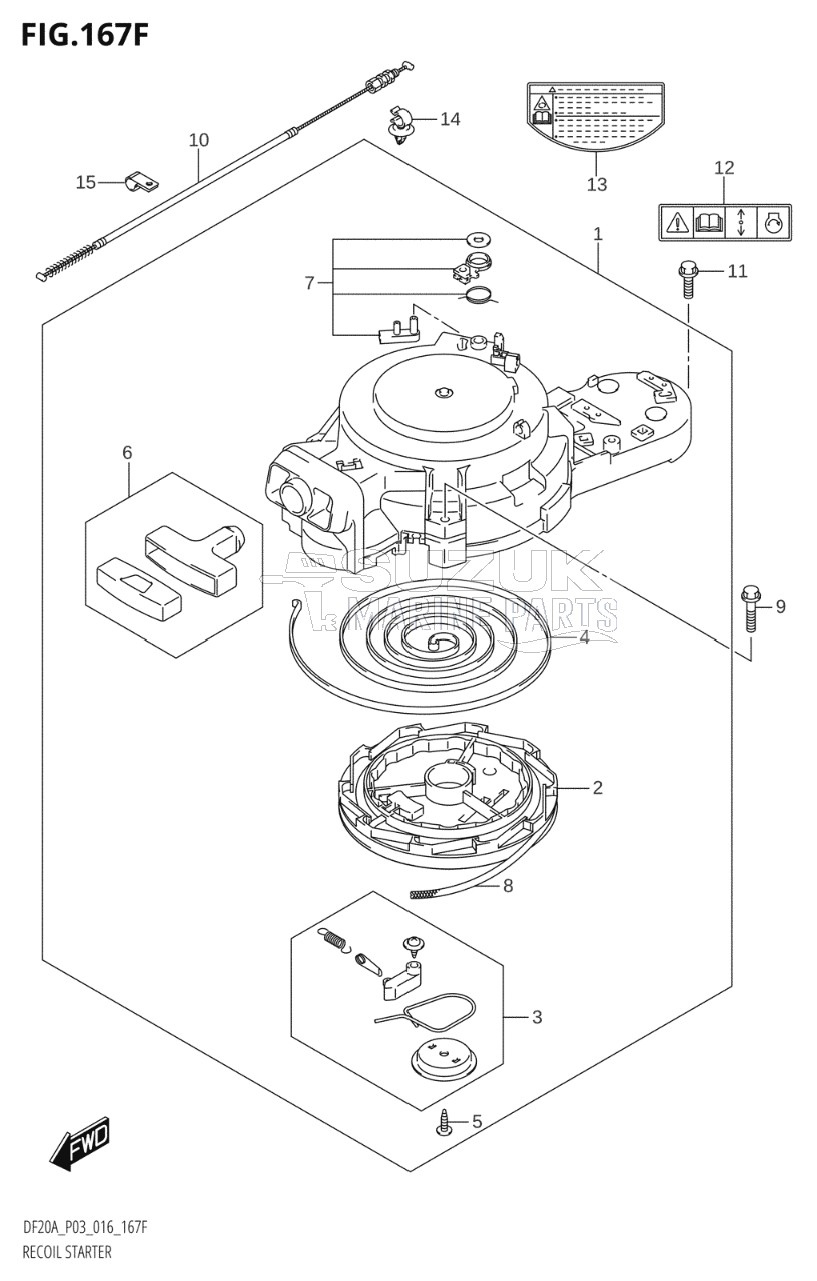 RECOIL STARTER (DF15ATH:P03)