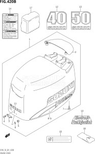 05001F-151001 (2001) 50hp E01 E11-Gen. Export 1-and 2 (DF50QHK1  DF50TK1) DF50 drawing ENGINE COVER (K3,K4,K5,K6,K7,K8,K9)