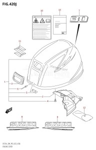 DF25A From 02504F-040001 (P03)  2020 drawing ENGINE COVER ((022,023):(DF30AT,DF30ATH))