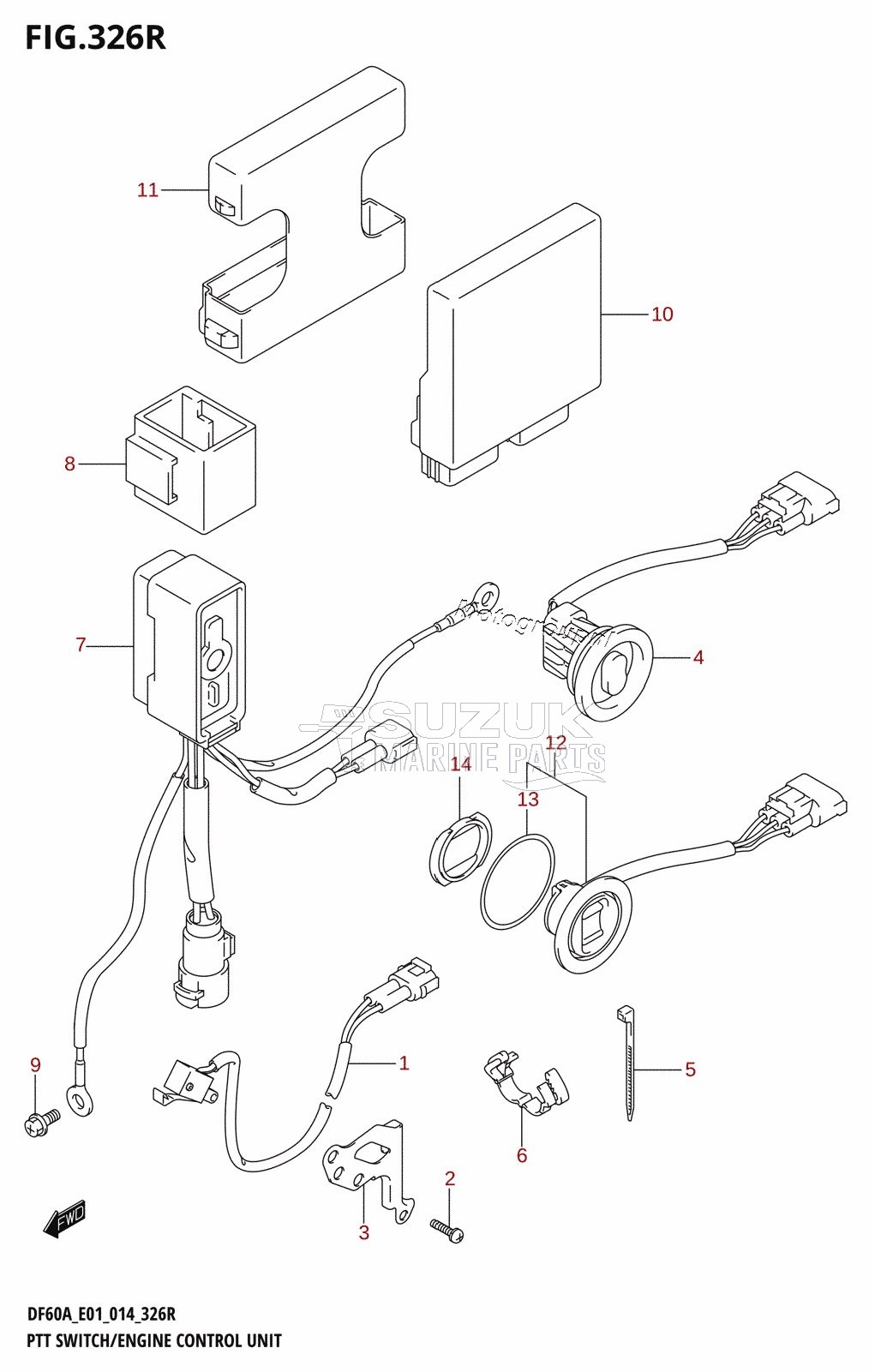 PTT SWITCH /​ ENGINE CONTROL UNIT (DF60AVT:E01)