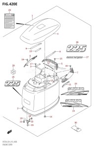 DF200 From 20002F-310001 (E01 E40)  2013 drawing ENGINE COVER (DF225T:E01)