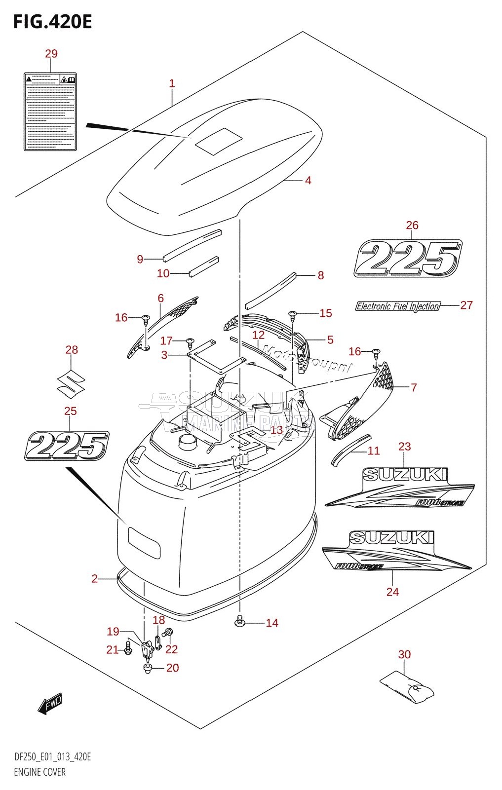 ENGINE COVER (DF225T:E01)