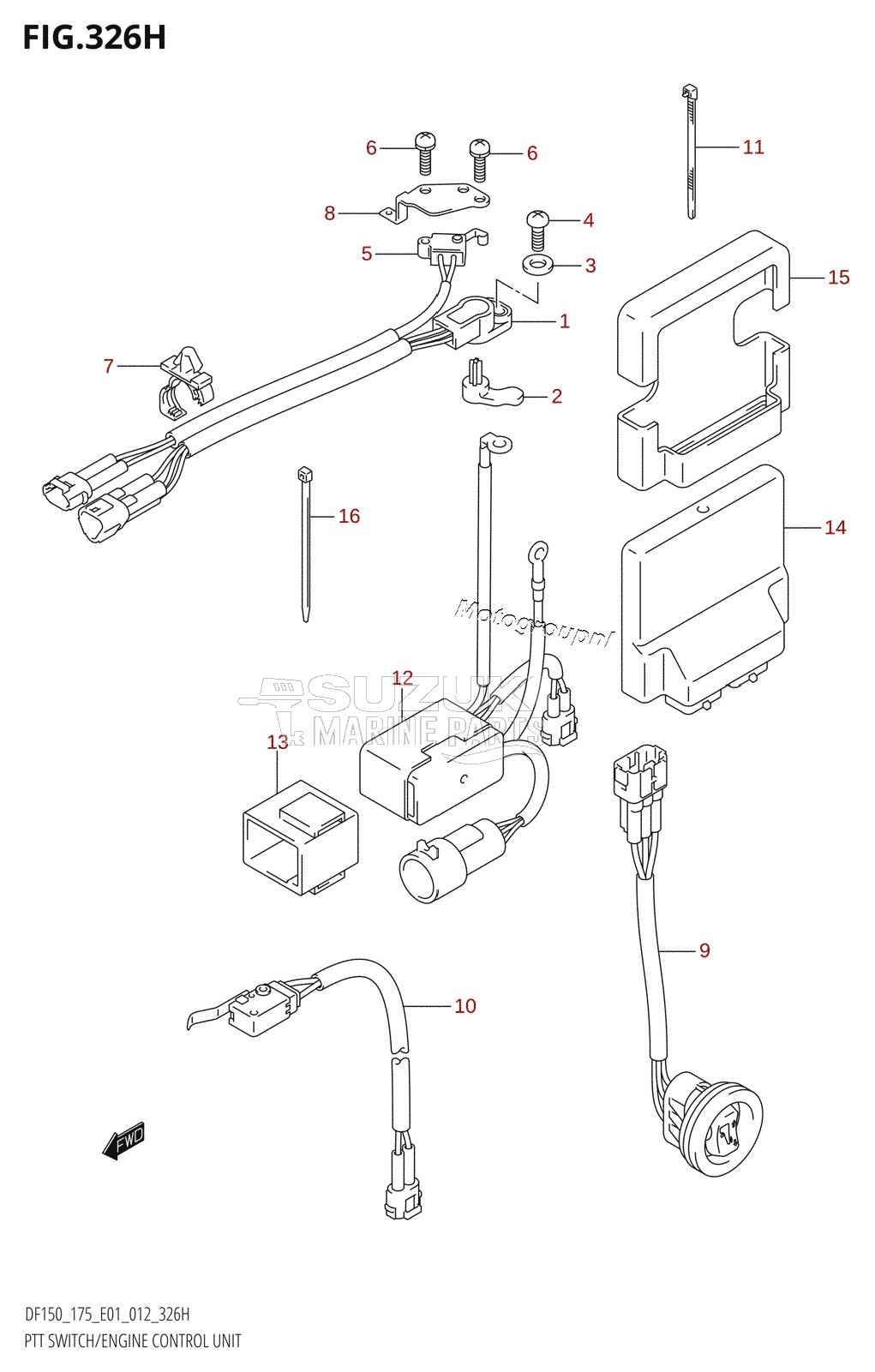 PTT SWITCH /​ ENGINE CONTROL UNIT (DF175Z:E40)