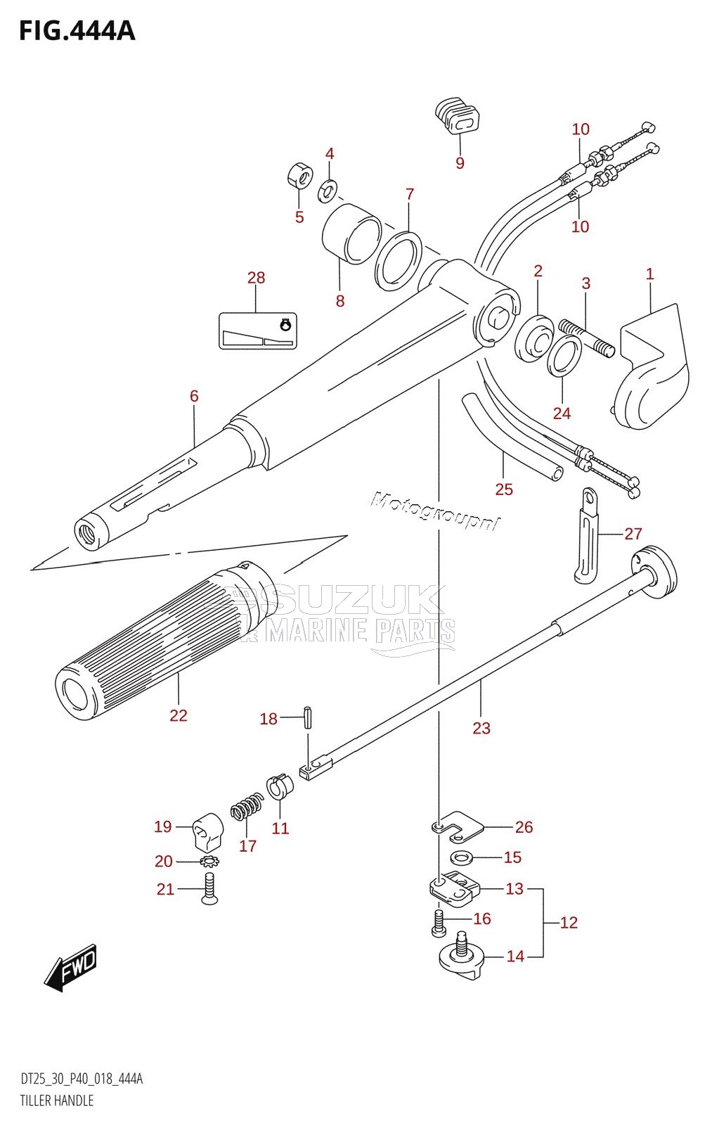 TILLER HANDLE (DT25K)