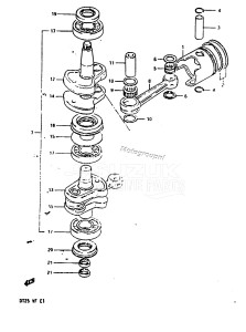 DT25 From 02503-405316-407354 ()  1984 drawing CRANKSHAFT