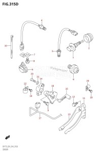 DF175T From 17502F-410001 (E01 E40)  2014 drawing SENSOR (DF150TG:E40)