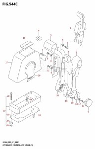 DF20A From 02002F-040001 (P40)  2020 drawing OPT:REMOTE CONTROL ASSY SINGLE (1) (DF20AR,DF20AT)