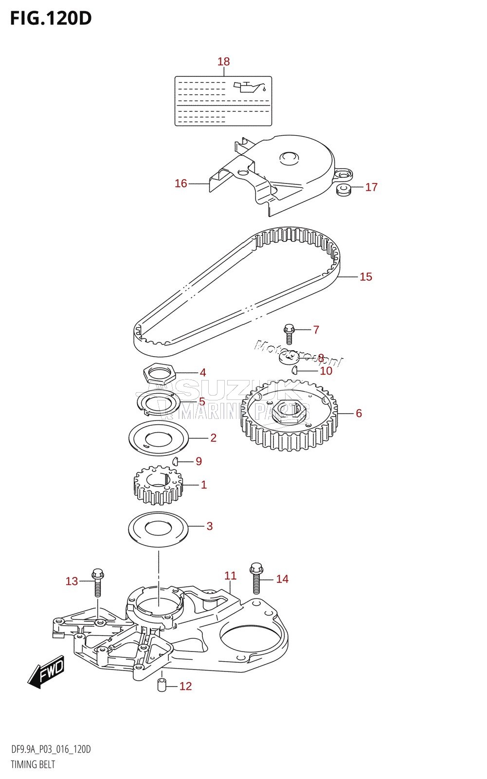 TIMING BELT (DF9.9AR:P03)