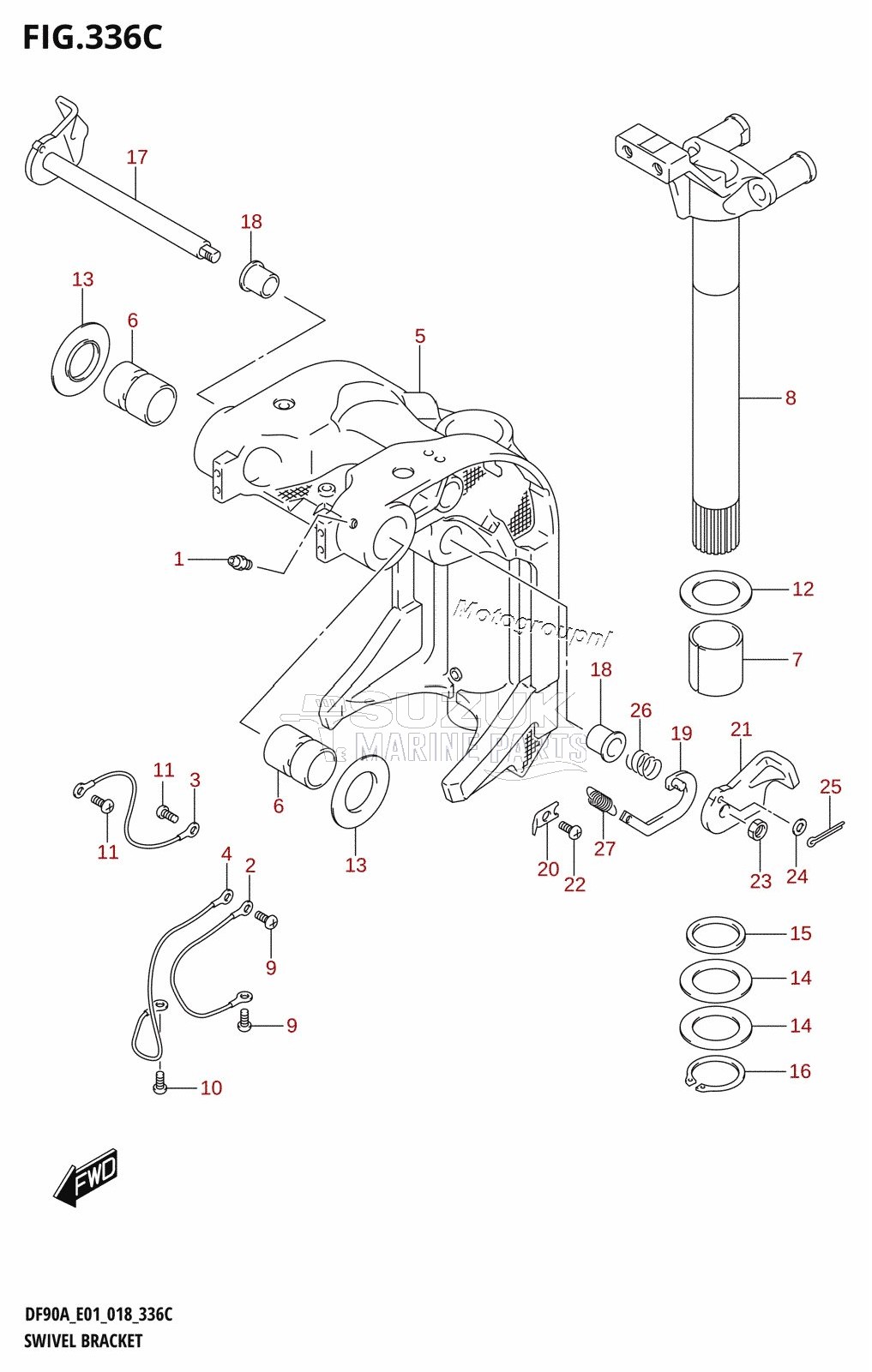 SWIVEL BRACKET (DF70ATH,DF90ATH)