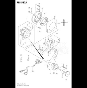 07003F-040001 (2020) 70hp E01 E03 E11 E40-Gen. Export1 and 2 USA (DF70A  DF70AT  DF70AT    DF70ATH  DF70ATH   DF70ATH    DF70ATK10) DF70A drawing OPT:CONCEALED REMOCON (1) (SEE NOTE)