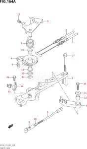 17501Z-880001 (2008) 175hp E01-Gen. Export 1 (DF175ZK8) DF175Z drawing THROTTLE ROD