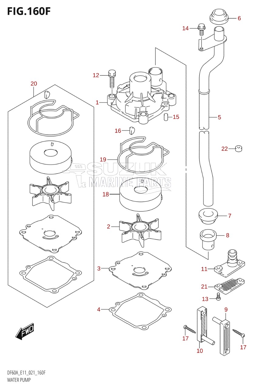 WATER PUMP ((DF50AVT,DF60AVT):E03)