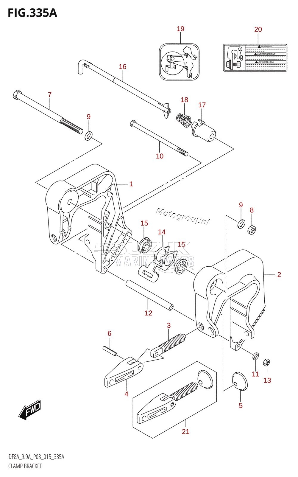 CLAMP BRACKET (DF8A:P03)