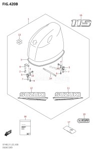 DF140BT From 14005F-340001 (E11 E40)  2023 drawing ENGINE COVER (DF115BT,DF115BZ)