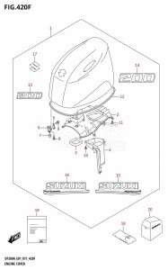 DF200A From 20003F-710001 (E01 E40)  2017 drawing ENGINE COVER (DF200AZ:E01)