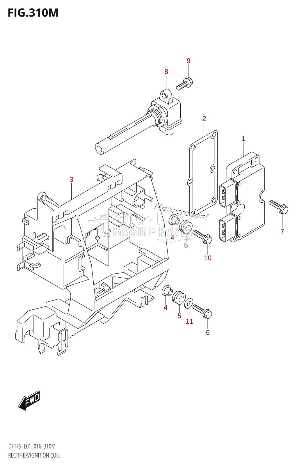 RECTIFIER /​ IGNITION COIL (DF175TG:E40)