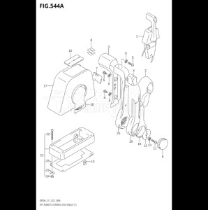 10004F-140001 (2021) 100hp E01 E40-Gen. Export 1 - Costa Rica (DF100BT  DF100BT   DF100BT) DF100B drawing OPT:REMOTE CONTROL ASSY SINGLE (1) (SEE NOTE)