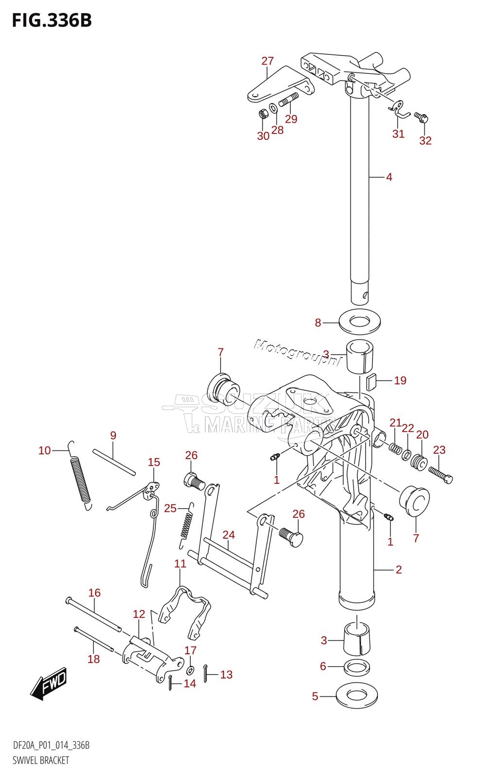 SWIVEL BRACKET (DF9.9BR:P01)