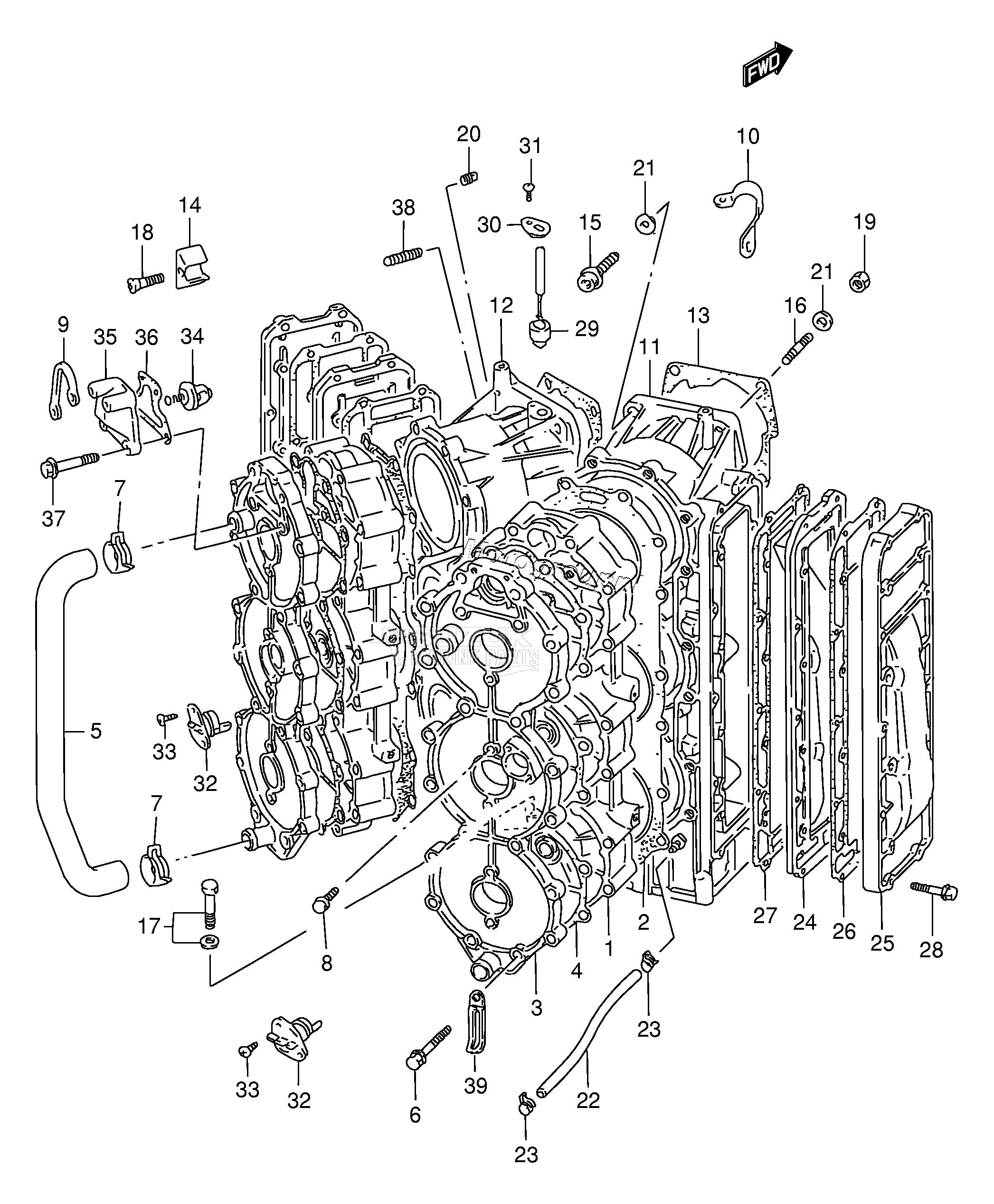 CYLINDER HEAD (DT200EPI /​ 150EPI)(~MODEL:97)