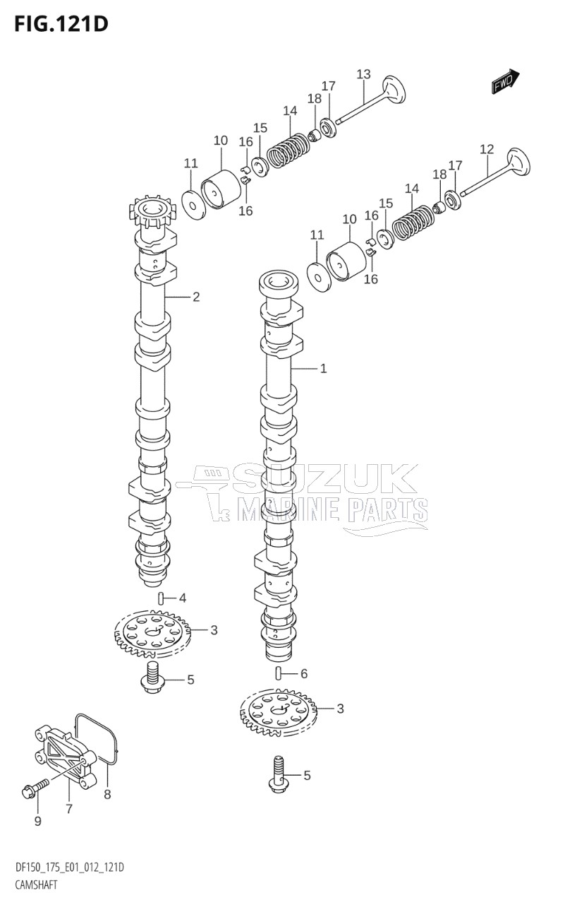 CAMSHAFT (DF150Z:E40)