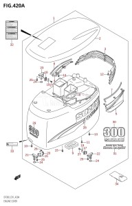 DF300Z From 30002Z-110001 (E01 E40)  2011 drawing ENGINE COVER (K7,K8,K9)