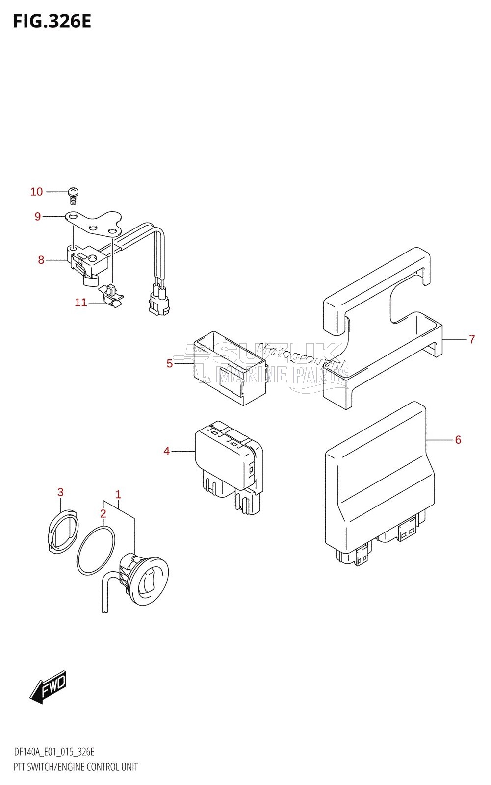 PTT SWITCH /​ ENGINE CONTROL UNIT (DF115AZ:E40)