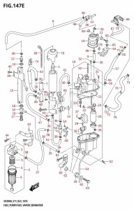 DF300A From 30002P-240001 (E11)  2022 drawing FUEL PUMP /​ FUEL VAPOR SEPARATOR (DF250ATSS)