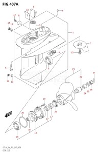 02504F-710001 (2017) 25hp P01-Gen. Export 1 (DF25A  DF25AR  DF25AT  DF25ATH) DF25A drawing GEAR CASE