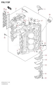 DF250ST From 25004F-710001 (E03)  2017 drawing CYLINDER BLOCK (DF250Z:E03)