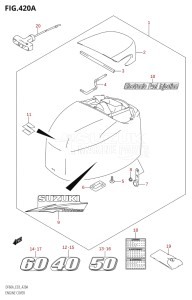 04003F-110001 (2011) 40hp E03-USA (DF40AT) DF40A drawing ENGINE COVER