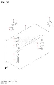 08002F-310001 (2013) 80hp E40-Costa Rica (DF80A) DF80A drawing DRAG LINK (DF70A E40)