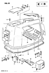 DT75 From 07501-402338 till 404156 ()  1984 drawing ENGINE COVER (MODEL VF)