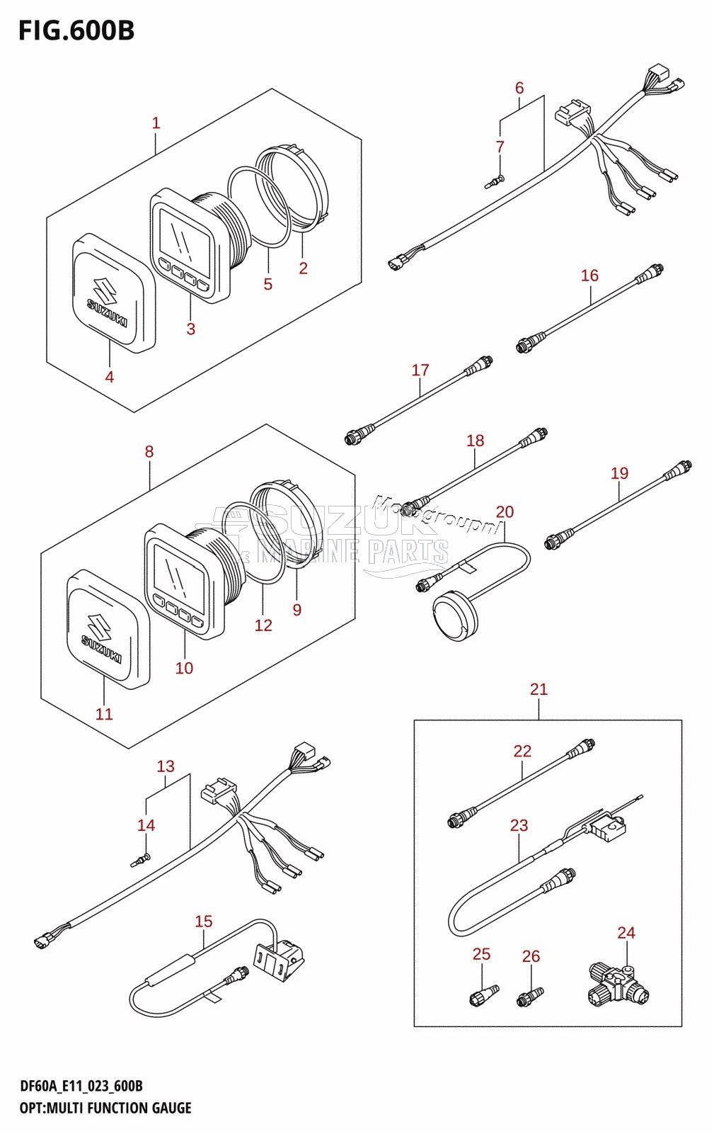 OPT:MULTI FUNCTION GAUGE ((DF40A,DF40AST,DF50A,DF50AVT,DF60A,DF60AVT,DF40ASVT):(022,023))