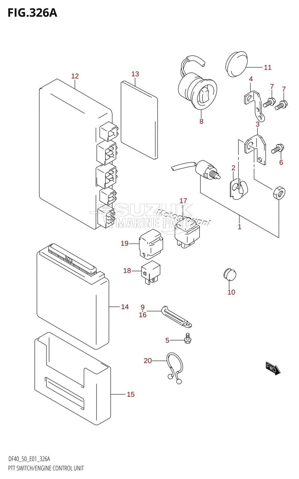 PTT SWITCH /​ ENGINE CONTROL UNIT