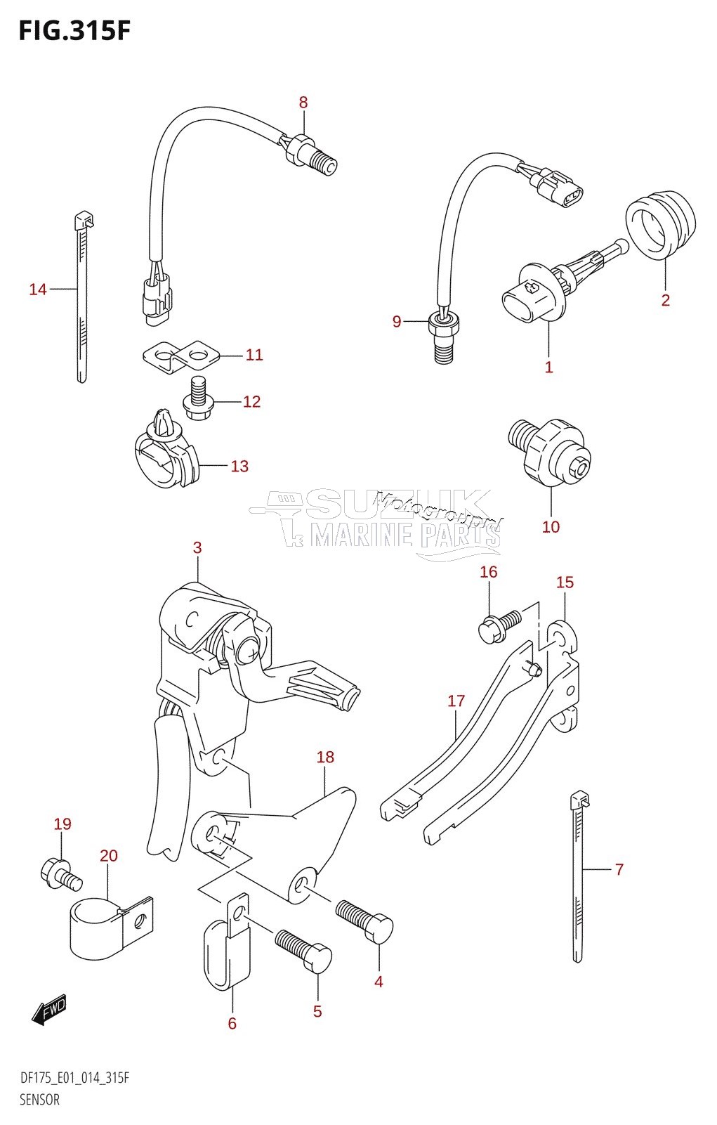 SENSOR (DF150Z:E40)