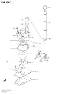 DF300A From 30002P-310001 (E40)  2013 drawing WATER PUMP (DF250A:E01)