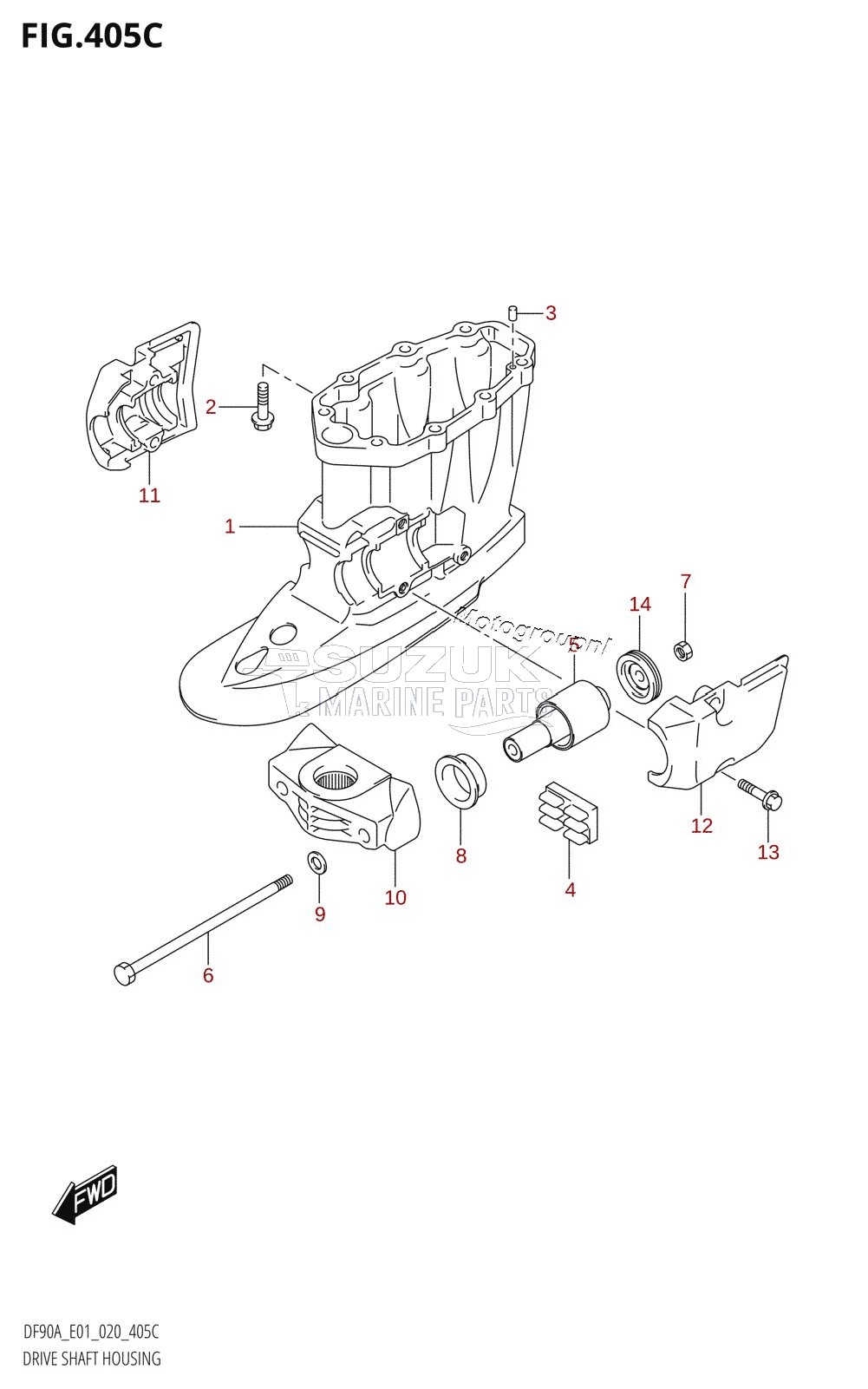 DRIVE SHAFT HOUSING ((DF70ATH,DF90ATH):E01)